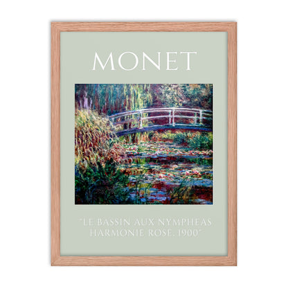 Le Bassin aux nymphéas, harmonie rose by Claude Monet Framed Print