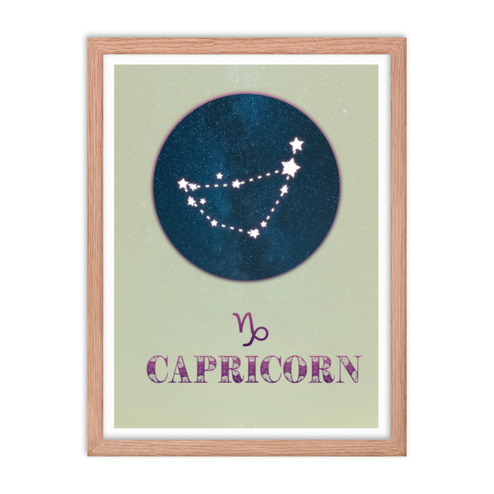 Capricorn Zodiac Framed Print