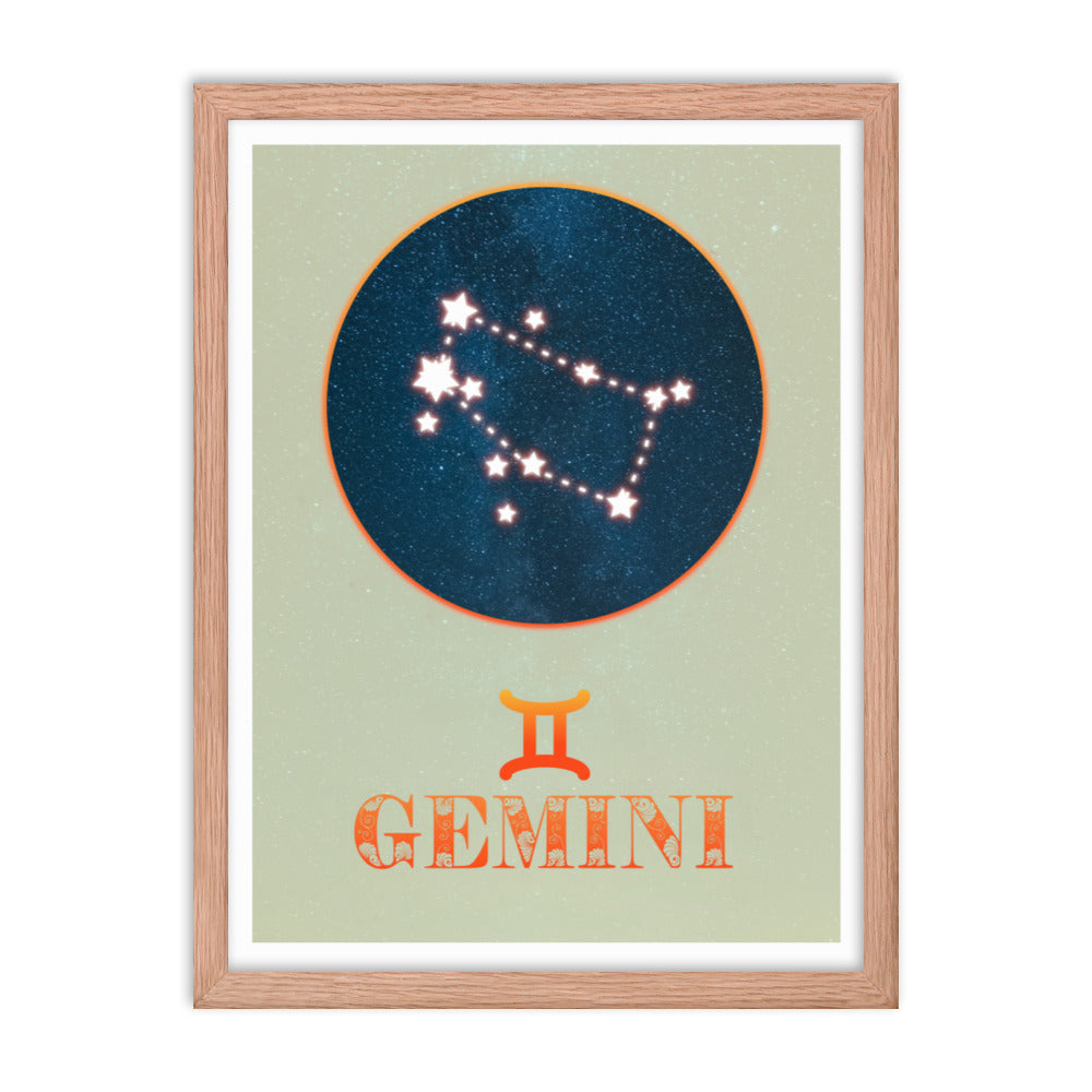 Gemini Zodiac Framed Print