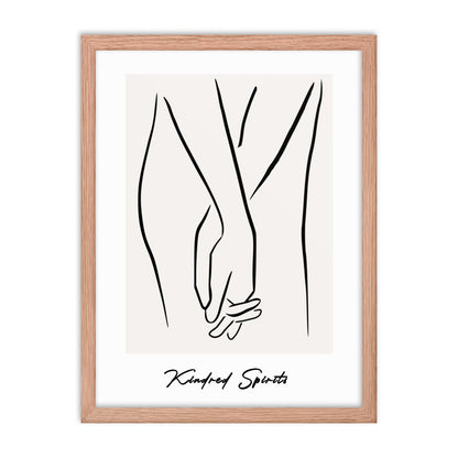 Kindred Spirits Line Art Framed Print