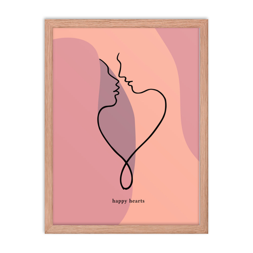 Happy Hearts Framed Print