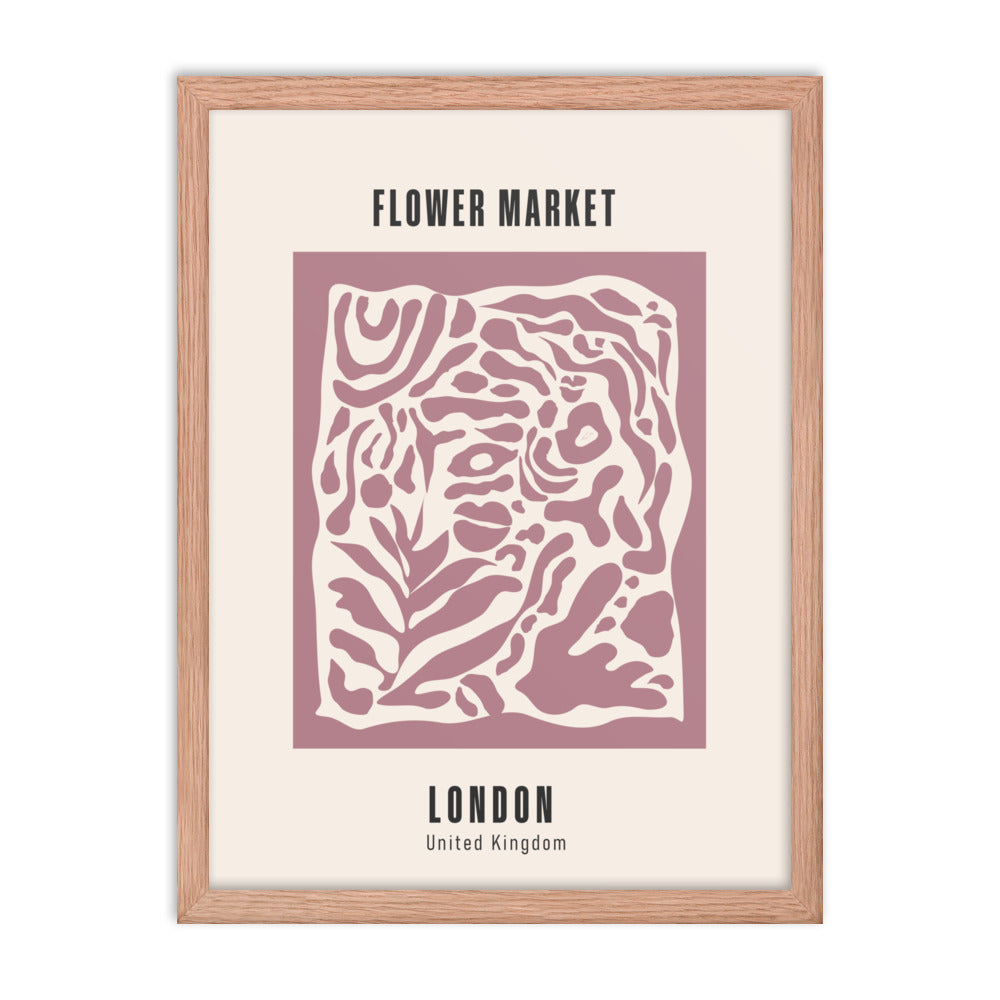 London Flower Market Framed Print