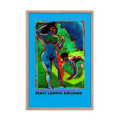 Bathing Woman (Moritzburg) by Ernst Ludwig Kirchner Framed Print
