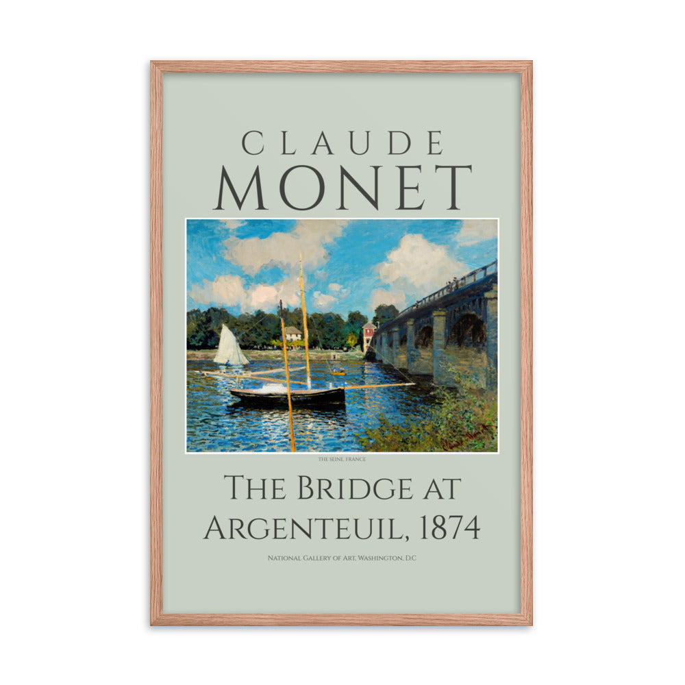 The Bridge at Argenteuil by Claude Monet Framed Print