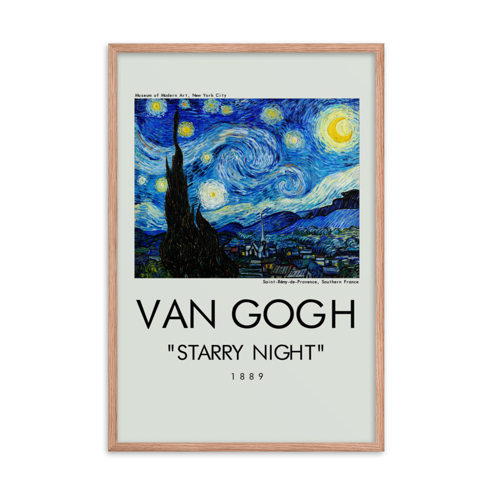 Starry Night by Vincent Van Gogh Framed