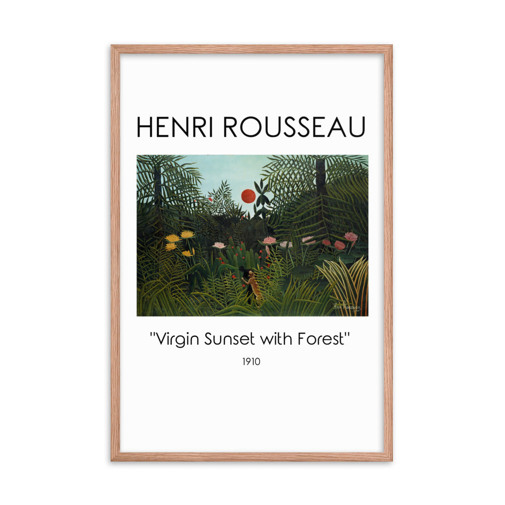 Henri Rousseau - Virgin Sunset with Forest Framed Print