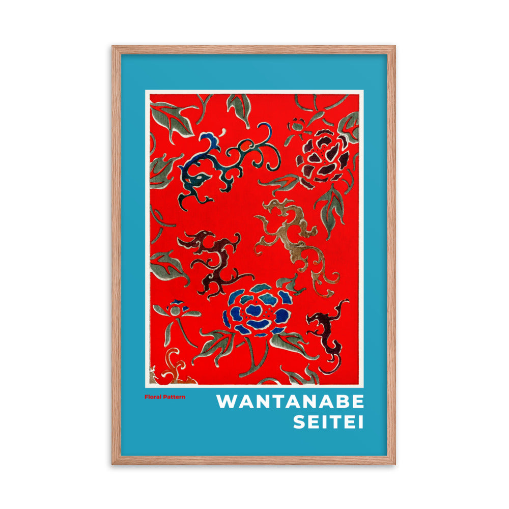 Wantanabe Setei - Floral Pattern Framed Print