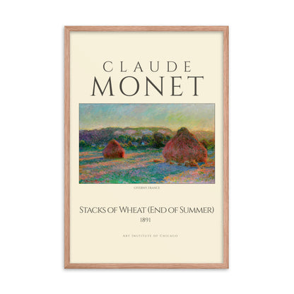 Stacks of Wheat (End of Summer) by Claude Monet Framed Print