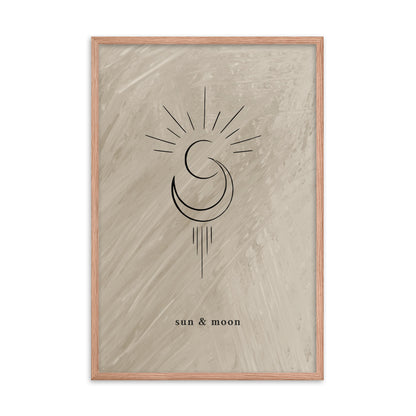 Sun & Moon Framed Print
