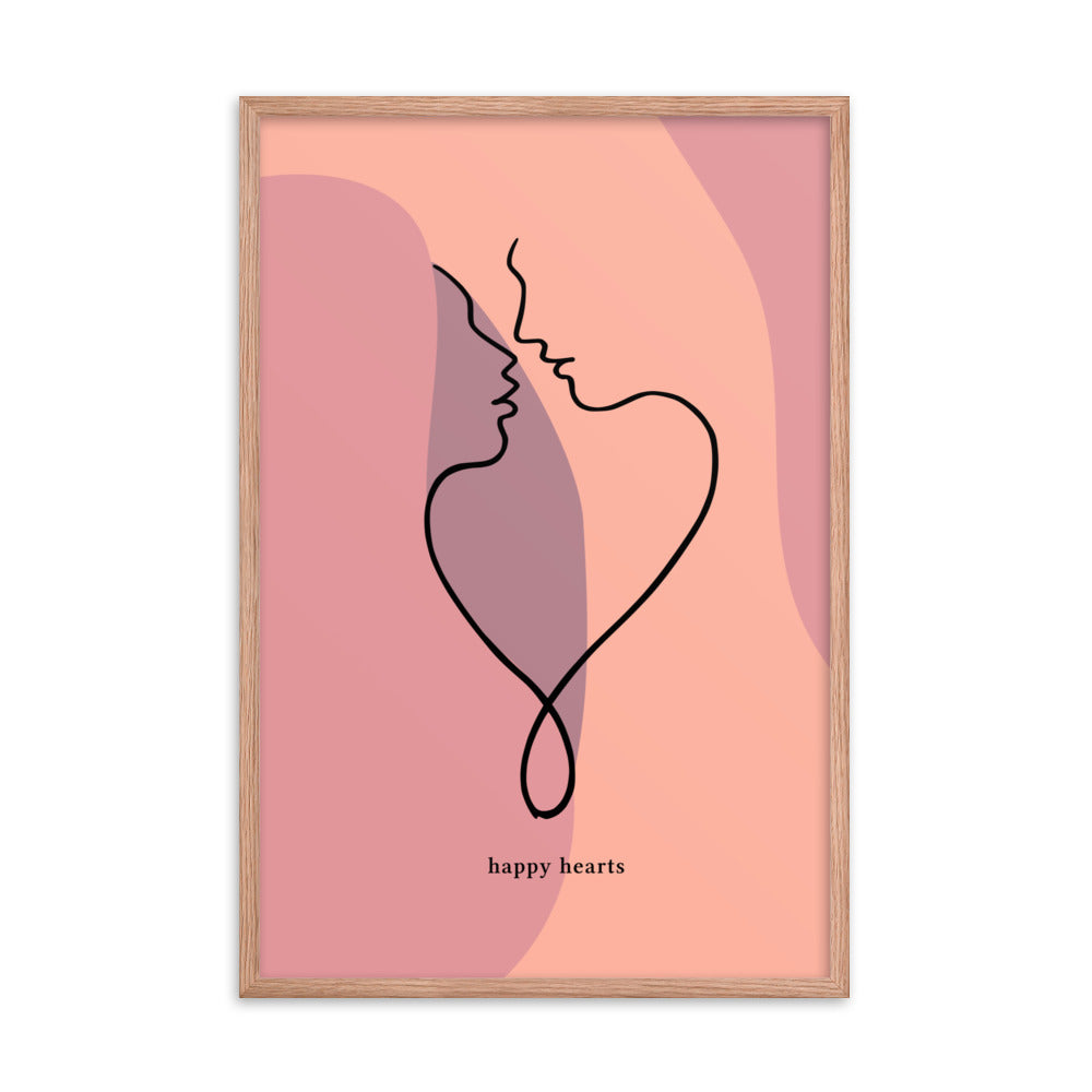 Happy Hearts Framed Print