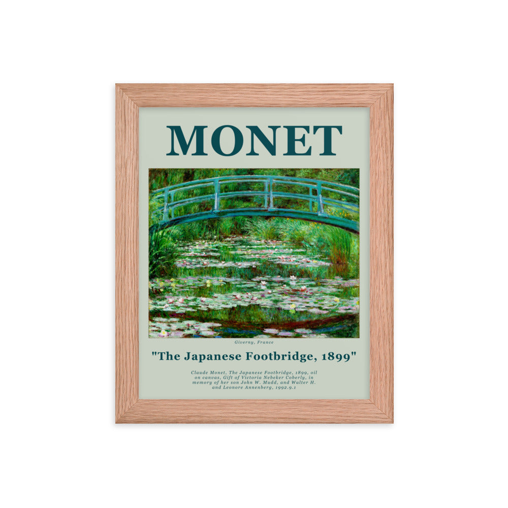 The Japanese Footbridge by Monet Framed Print