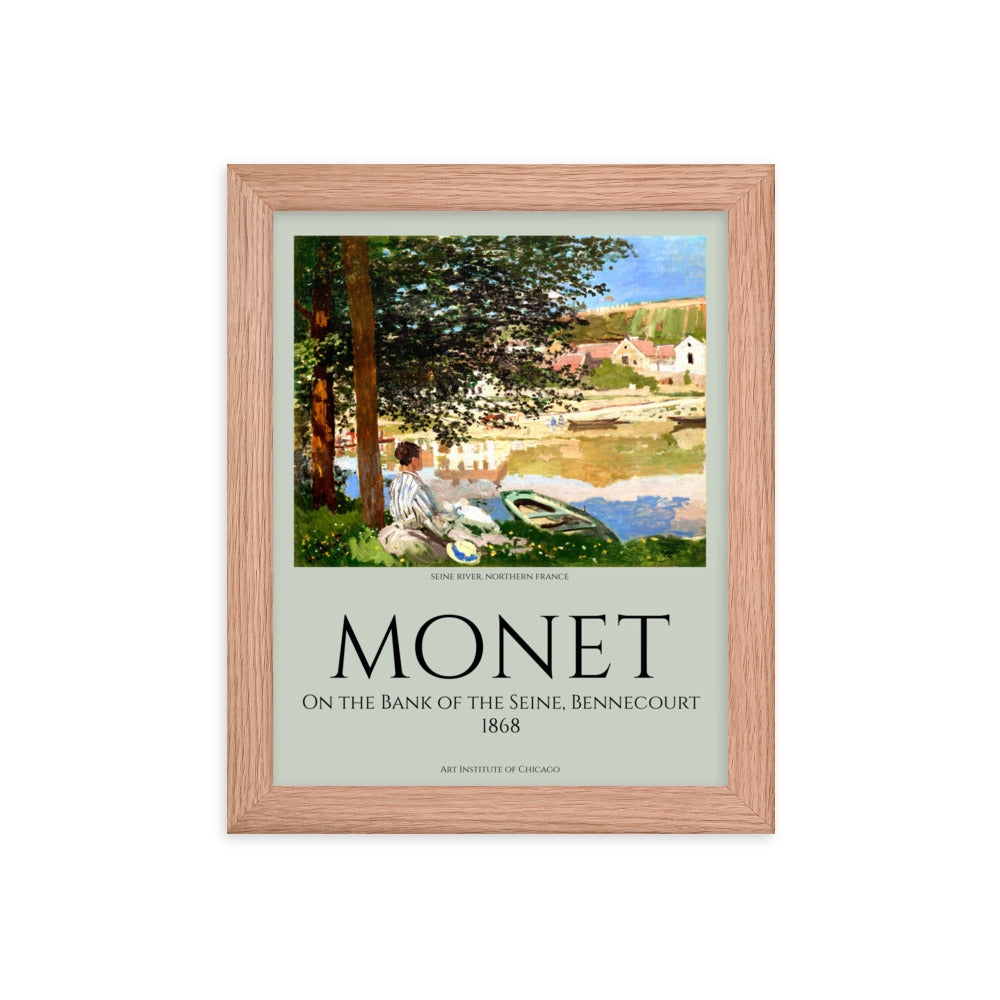 Claude Monet - On the Bank of the Seine, Bennecourt Framed Print