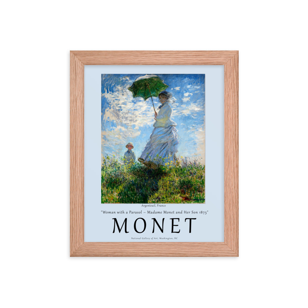 Woman with a Parasol by Claude Monet Framed Print