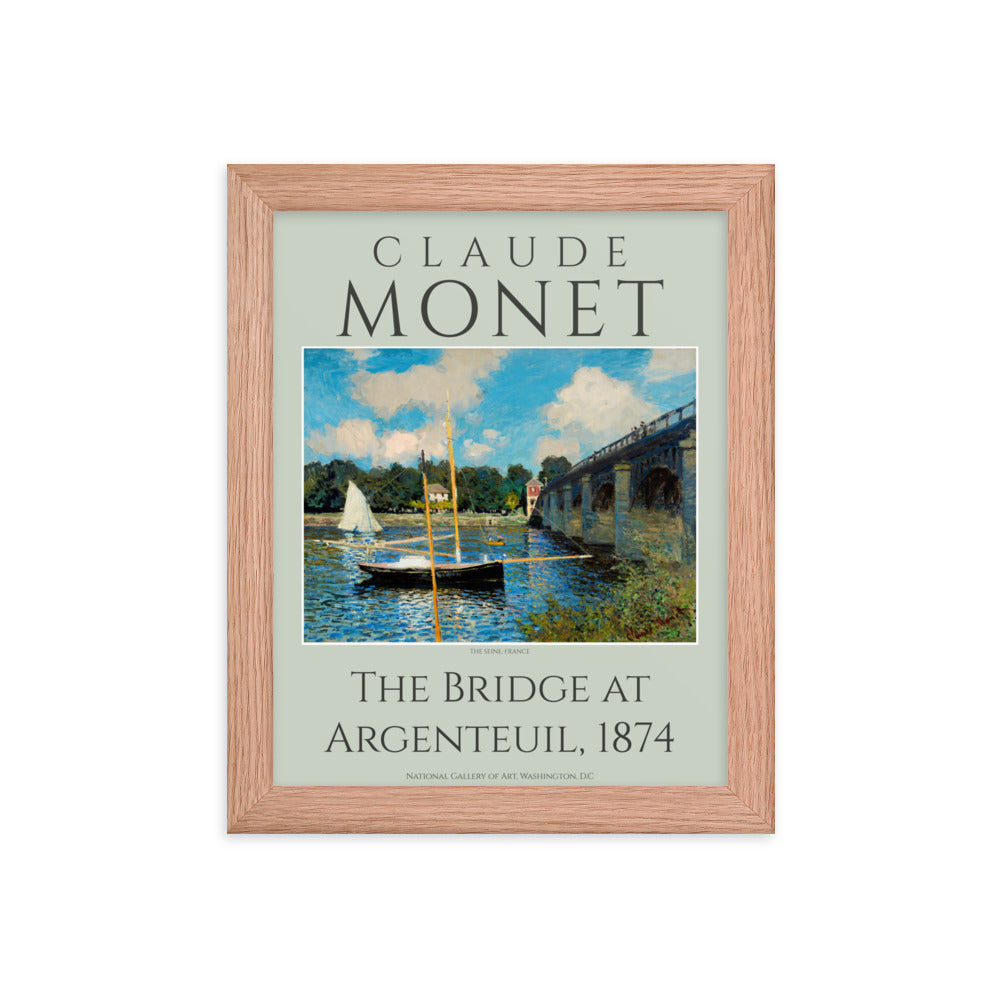 The Bridge at Argenteuil by Claude Monet Framed Print