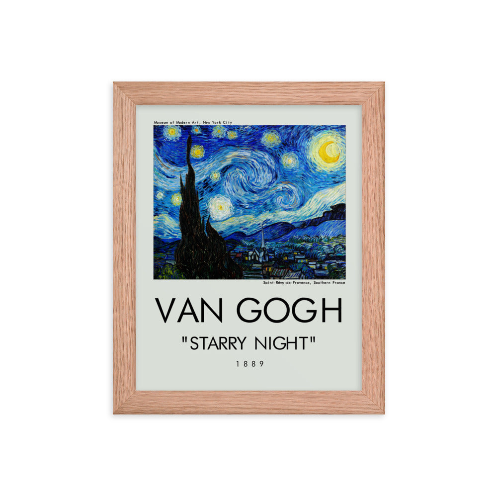 Starry Night by Vincent Van Gogh Framed