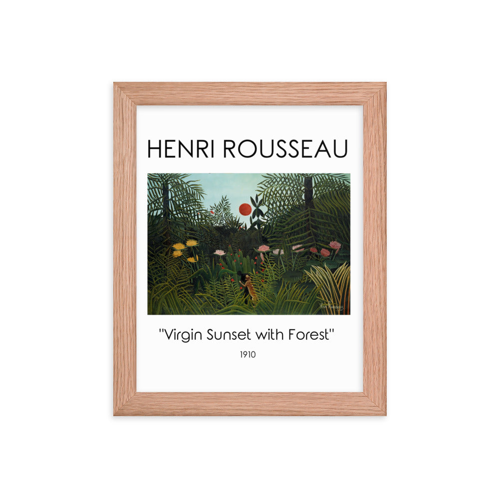 Henri Rousseau - Virgin Sunset with Forest Framed Print