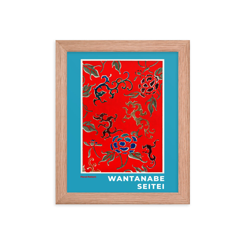 Wantanabe Setei - Floral Pattern Framed Print