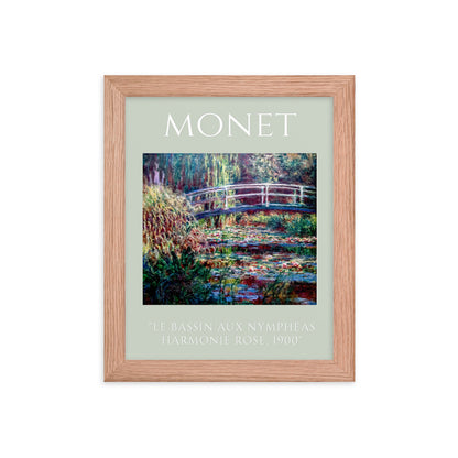 Le Bassin aux nymphéas, harmonie rose by Claude Monet Framed Print