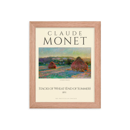 Stacks of Wheat (End of Summer) by Claude Monet Framed Print