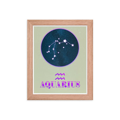 Aquarius Zodiac Framed Print