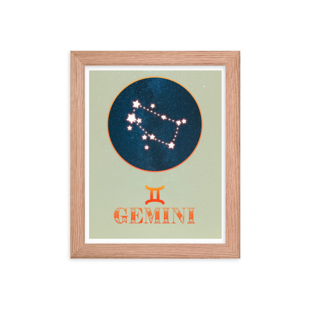 Gemini Zodiac Framed Print