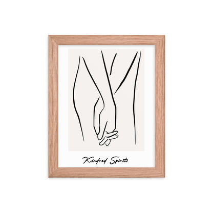 Kindred Spirits Line Art Framed Print