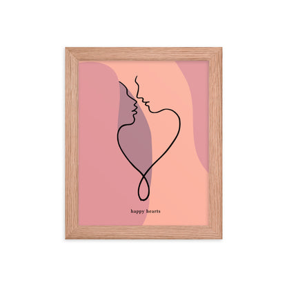 Happy Hearts Framed Print
