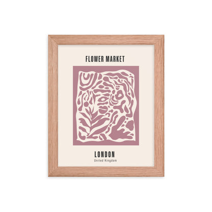 London Flower Market Framed Print