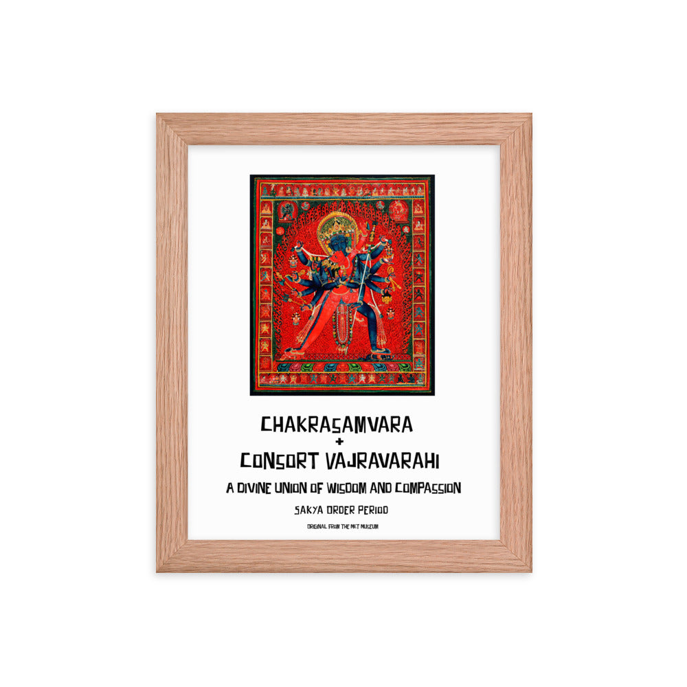 Chakrasamvara and consort Vajravarahi Framed Print