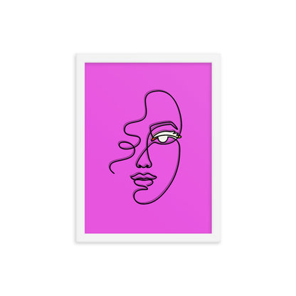 Pink Faces Framed Print