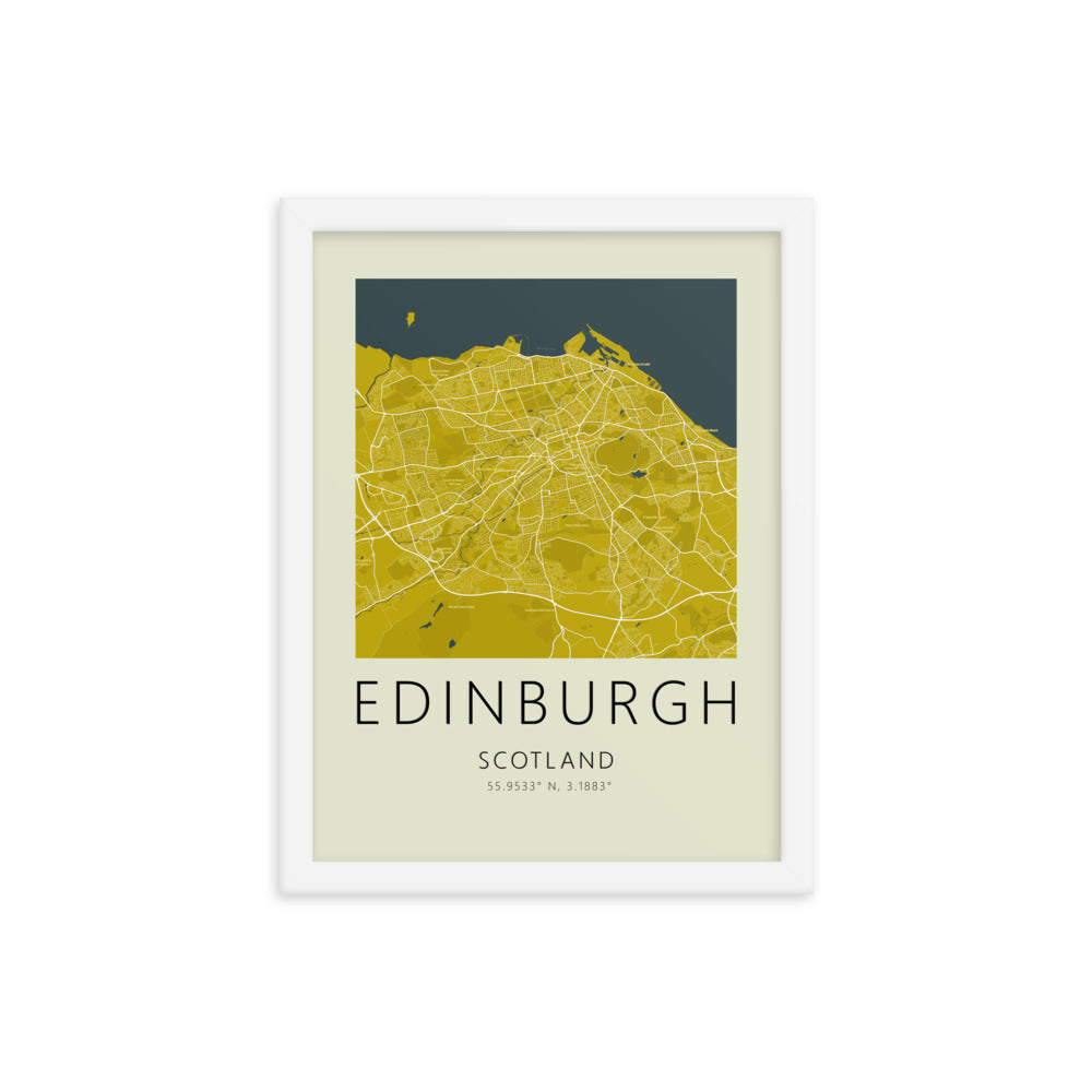 Edinburgh Map Framed Print