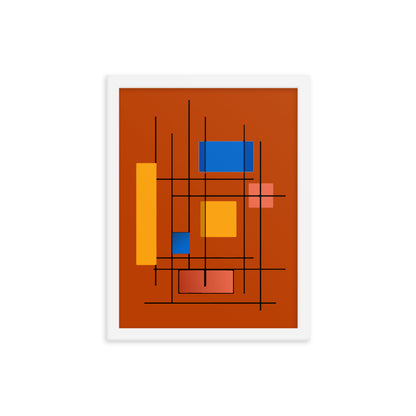 Bauhaus Brown Framed Print