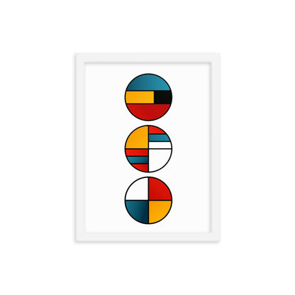 Bauhaus Concentric Framed Print