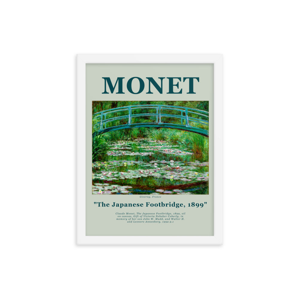 The Japanese Footbridge by Monet Framed Print