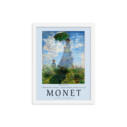 Woman with a Parasol by Claude Monet Framed Print