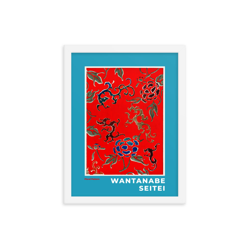 Wantanabe Setei - Floral Pattern Framed Print