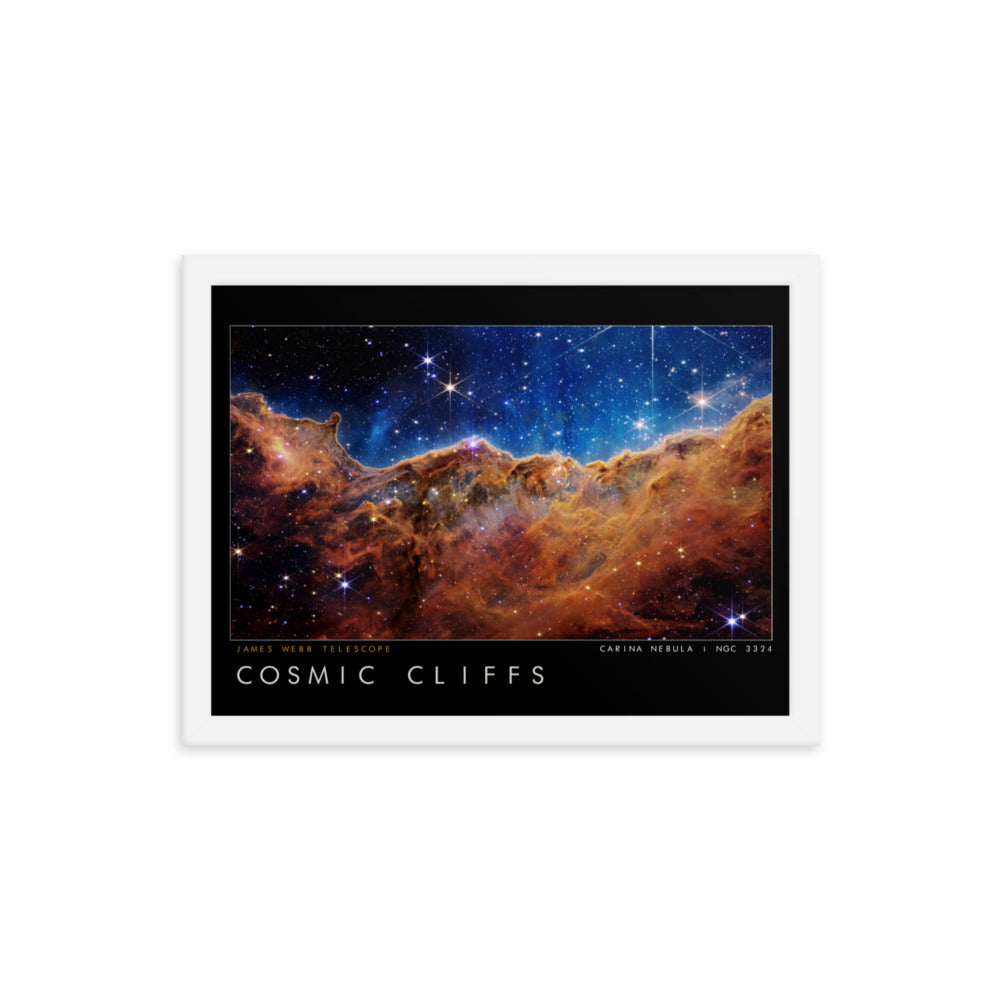 James Webb Telescope Cosmic Cliffs Framed Print