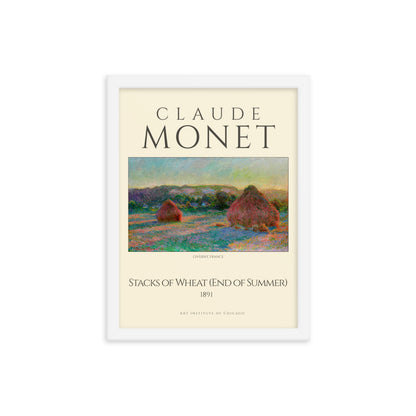 Stacks of Wheat (End of Summer) by Claude Monet Framed Print