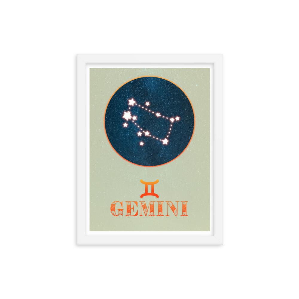 Gemini Zodiac Framed Print