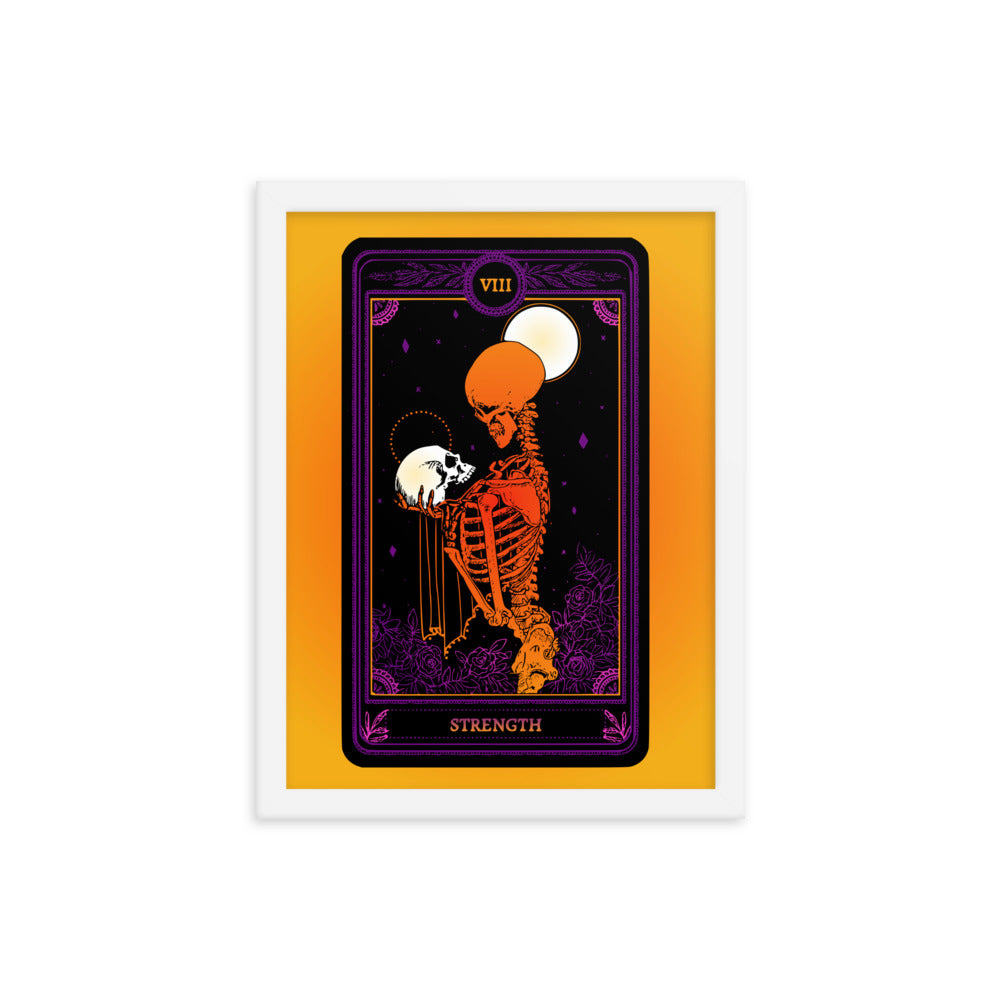 Strength - Tarot Card Framed Print