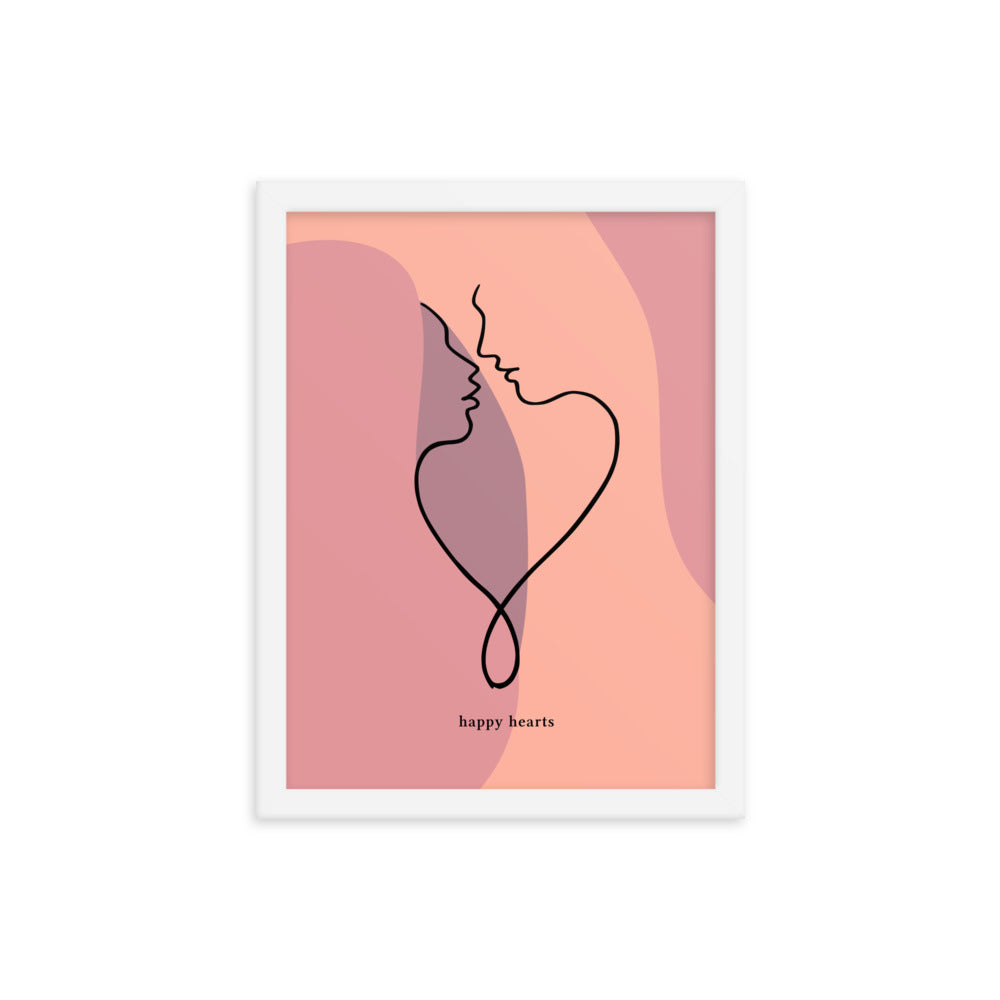 Happy Hearts Framed Print