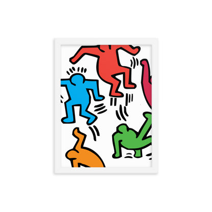 Keith Haring Inspired Framed Print