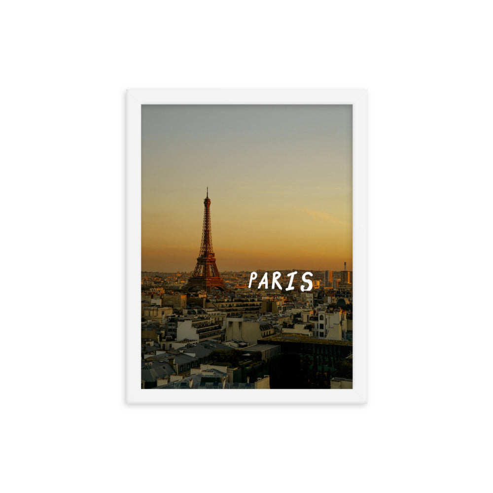 Paris in Text Framed Print