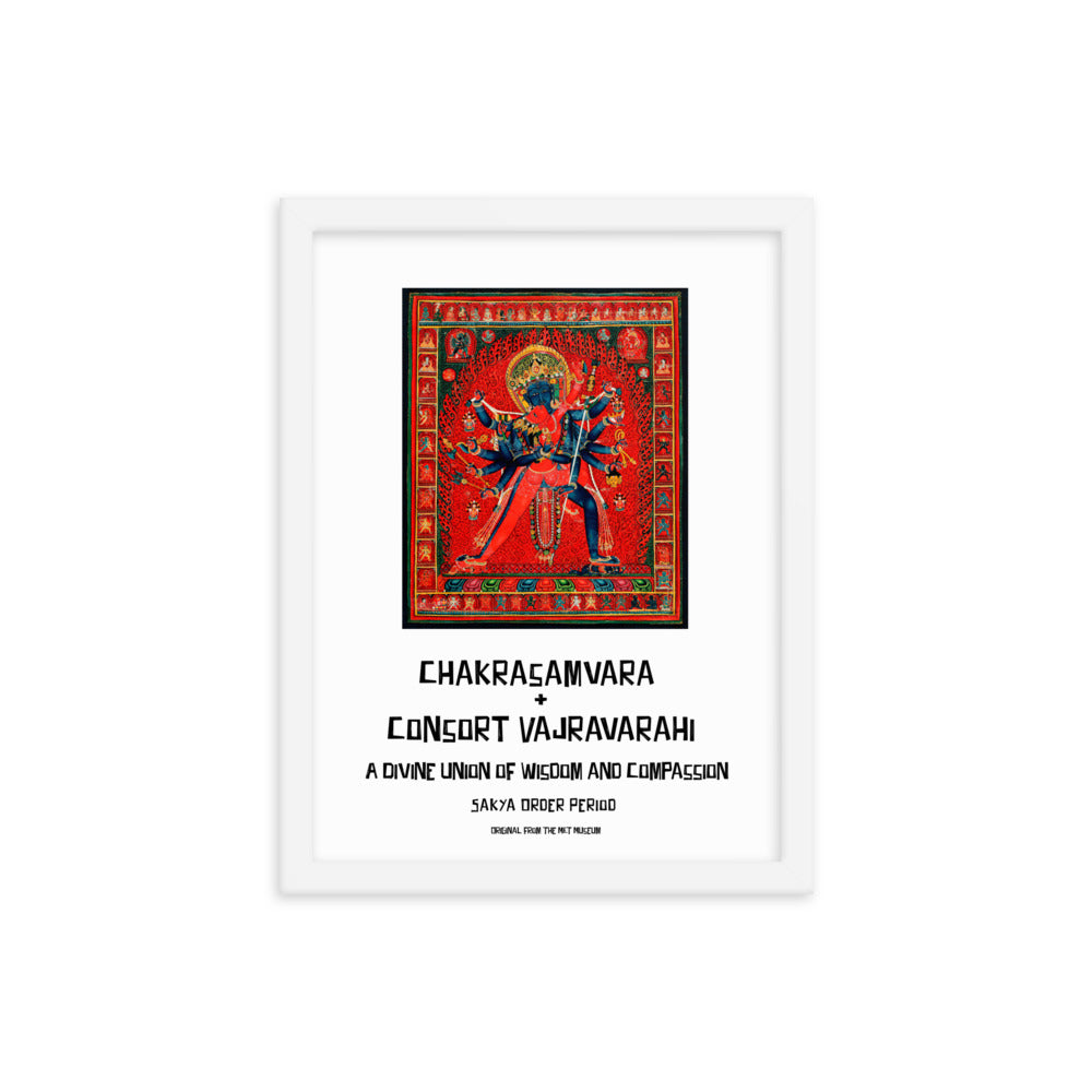 Chakrasamvara and consort Vajravarahi Framed Print