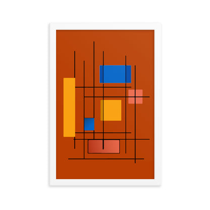 Bauhaus Brown Framed Print