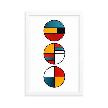 Bauhaus Concentric Framed Print