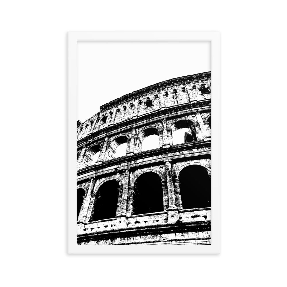 Rome Colosseum Mono Framed Print