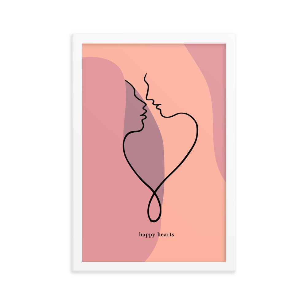 Happy Hearts Framed Print