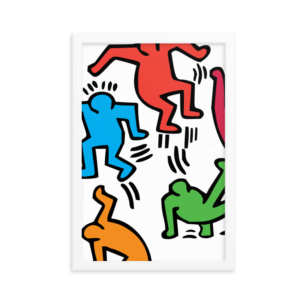 Keith Haring Inspired Framed Print