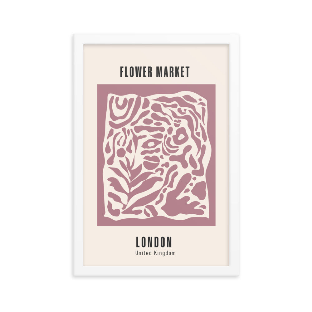 London Flower Market Framed Print